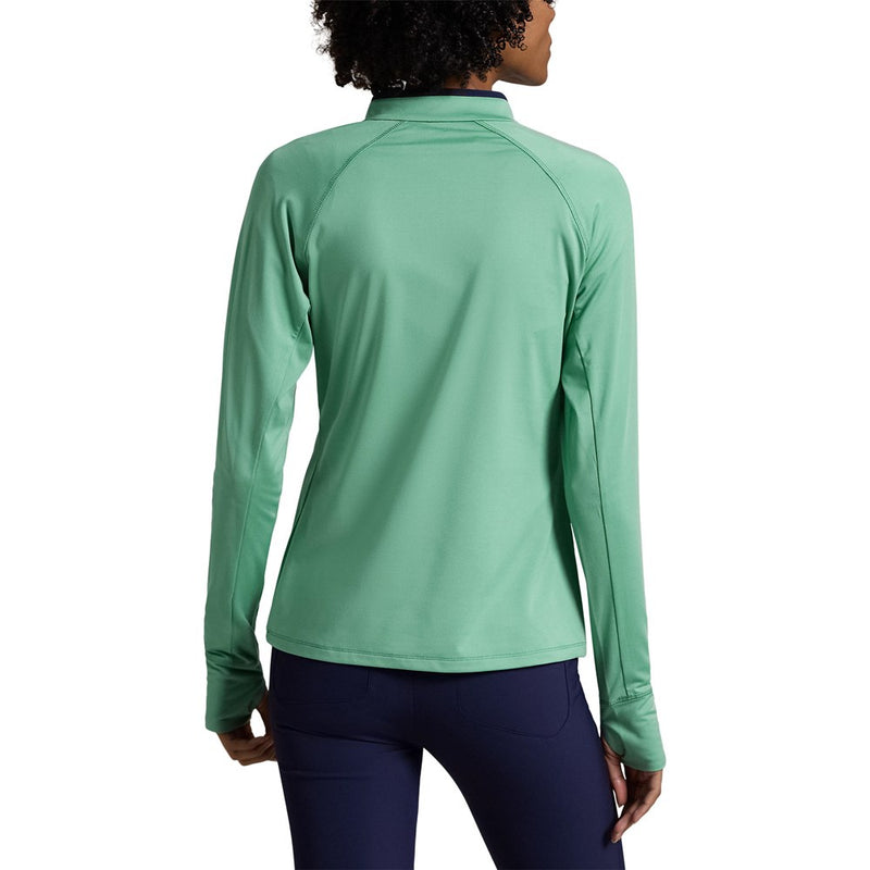 RLX Ralph Lauren Women's Stretch Jersey Quarter-Zip Pullover - Haven Green