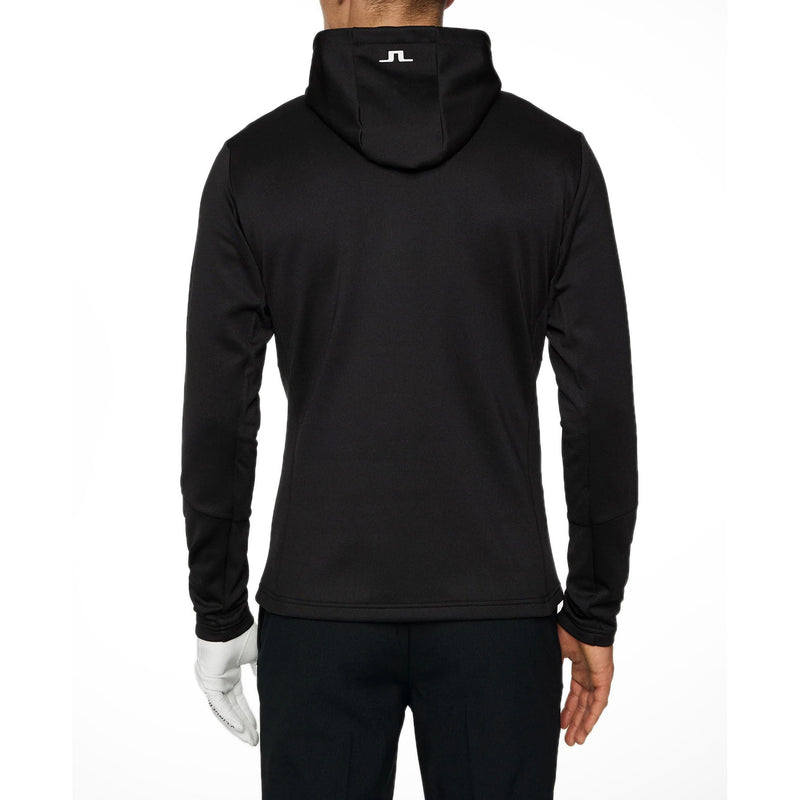 J.Lindeberg Aerial Quarter Zip Hoodie - Black