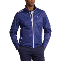 RLX Ralph Lauren Stratus Plaid Water-Repellent Full Zip Golf Jacket - French Navy Glen Plaid