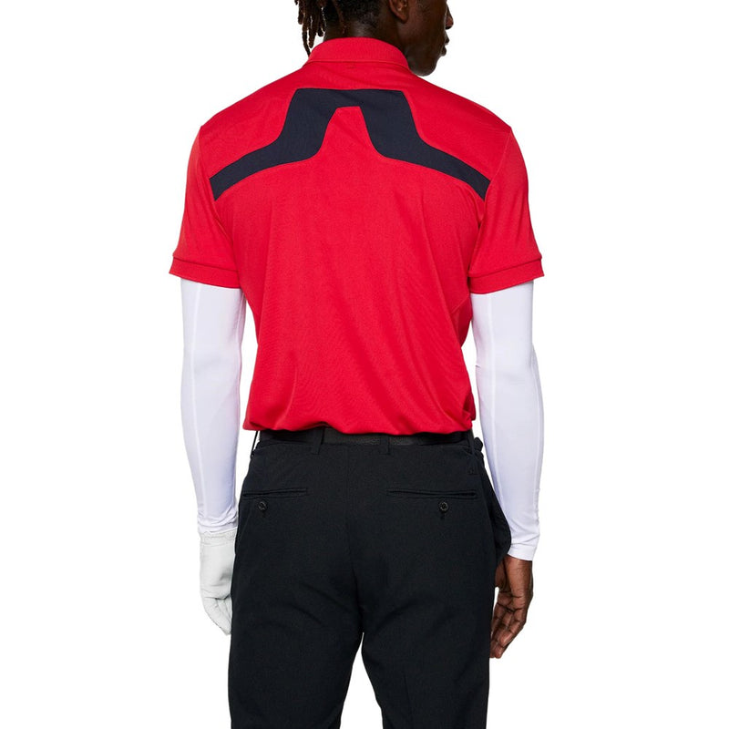 J.Lindeberg KV Regular Fit Golf Polo Shirt - Barbados Cherry