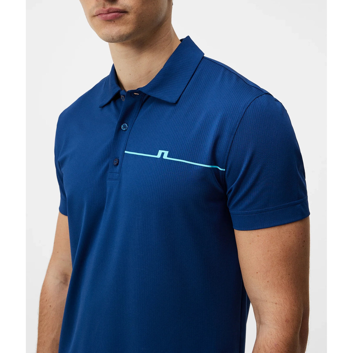 J.Lindeberg Juke Regular Fit Polo Golf Shirt - Estate Blue