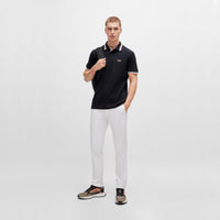 BOSS Paddy Cotton Pique Golf Shirt - Black