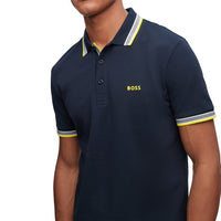 BOSS Paddy Cotton Pique Polo - Dark Blue