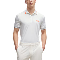 BOSS Paul Pro Slim Fit Golf Shirt - Natural