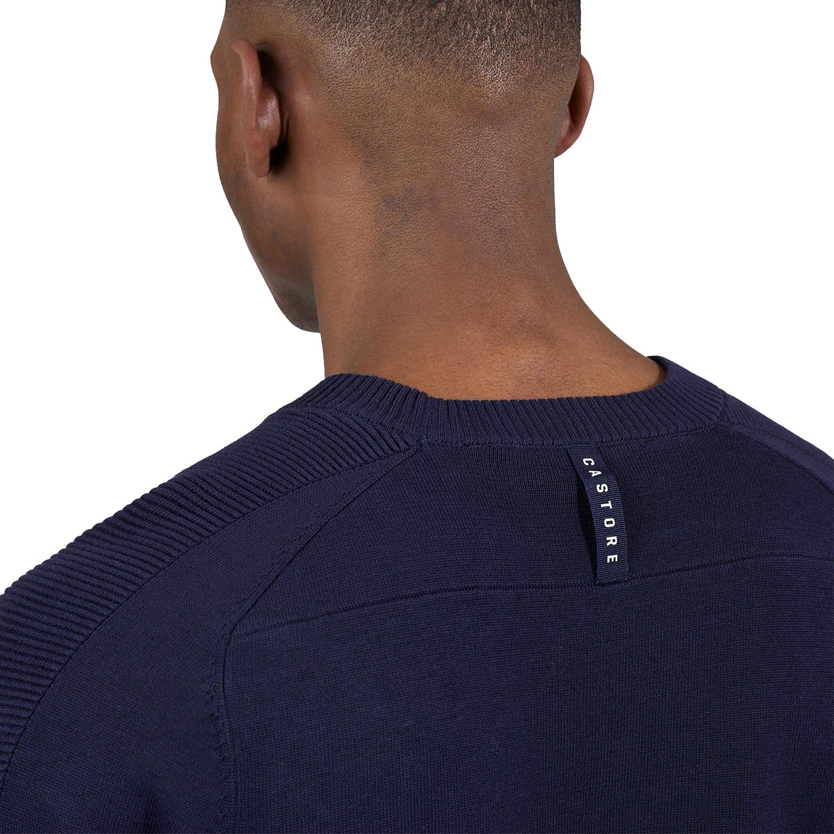 Castore Knitted Golf Crew Neck - Midnight Navy