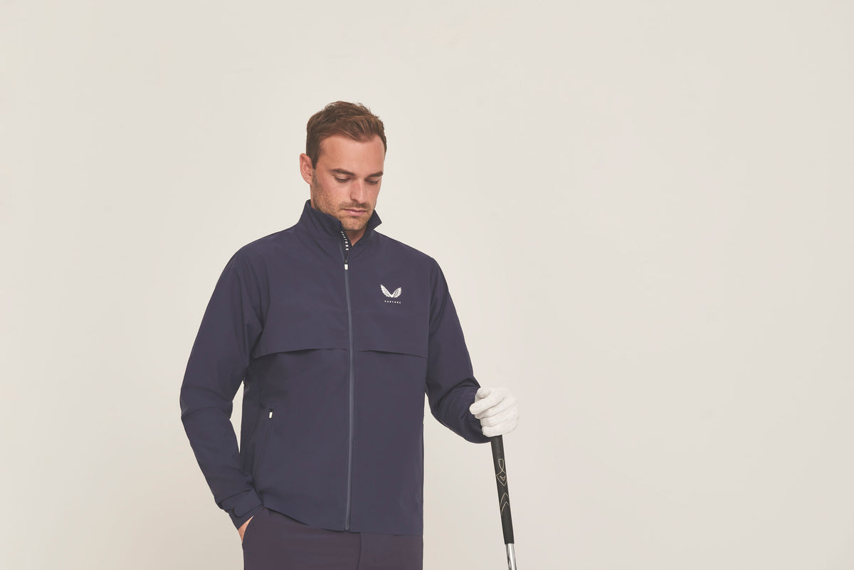 Castore Flyweight Water Resistant Golf Jacket - Midnight Navy