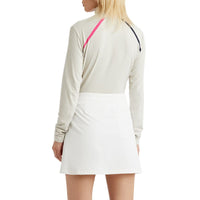 G/Fore Women's Colour Block Luxe Staple 1/4 Zip Pullover - Stone Heather