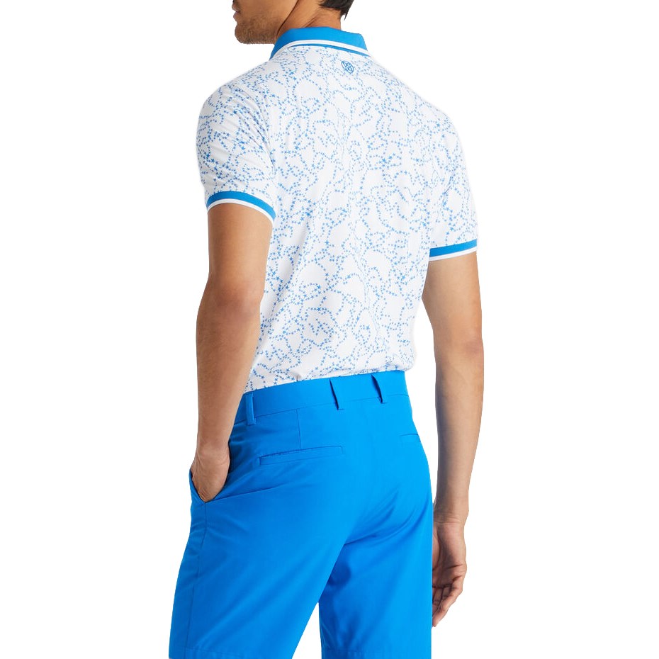 G/Fore Star Dust Banded Sleeve Tech Jersey Golf Polo - Racer