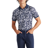 G/Fore Blossom Rib Collar Tech Polo Golf Shirt - Twilight