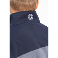 Glenmuir Douglas Quarter Zip Colour Block Performance Golf Midlayer - Navy Marl/ Navy