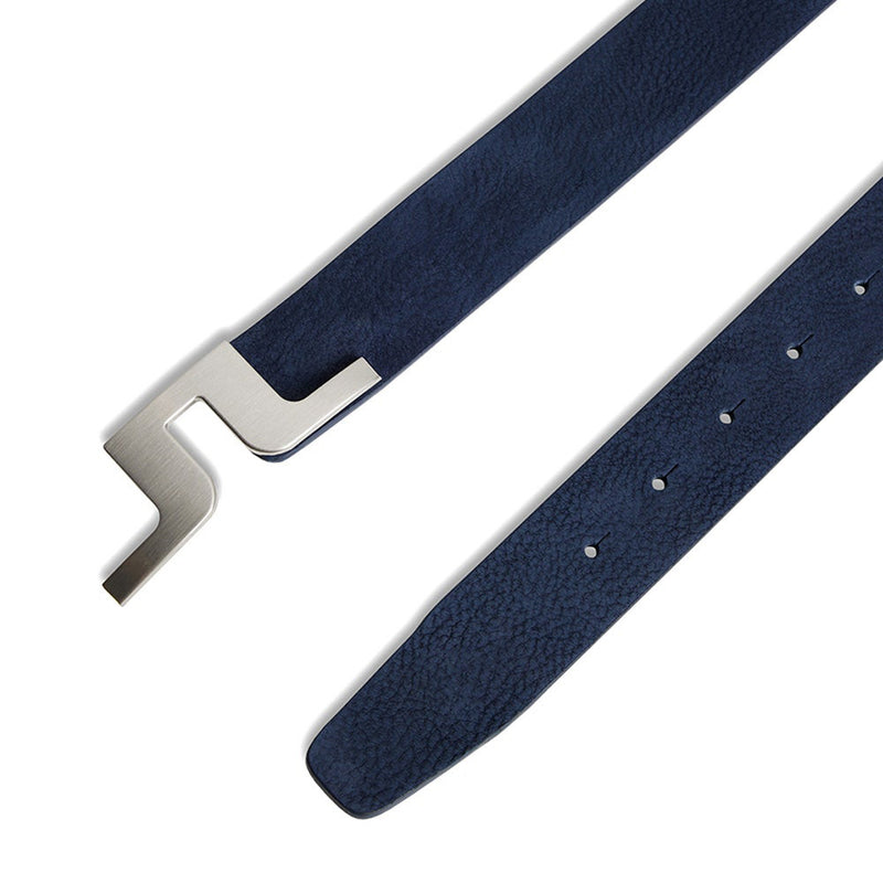 J.Lindeberg  Bridger Nubuck Leather Belt - JL Navy