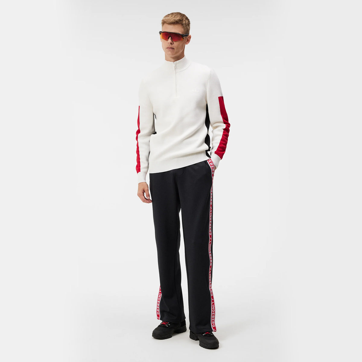 J.Lindeberg Clide Knitted Golf Sweater - White