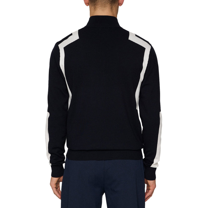 J.Lindeberg Kendrick Knitted Zip Sweater - JL Navy