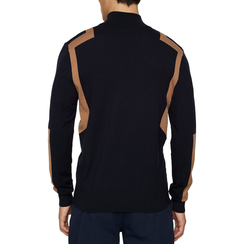 J.Lindeberg Kendrick Knitted Zip Sweater - Tigers Eye