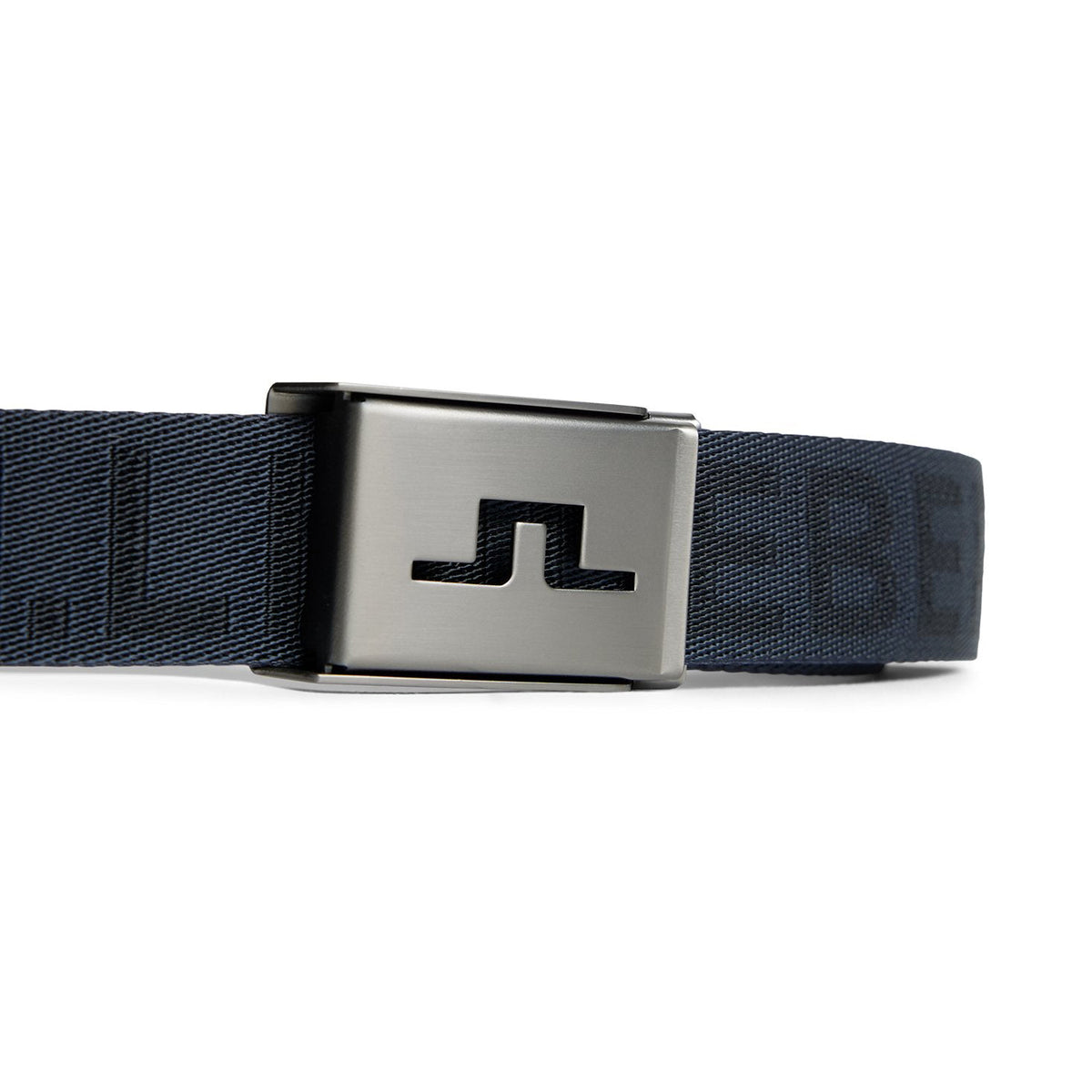 J.Lindeberg Roy Logo Webbing Golf Belt - JL Navy