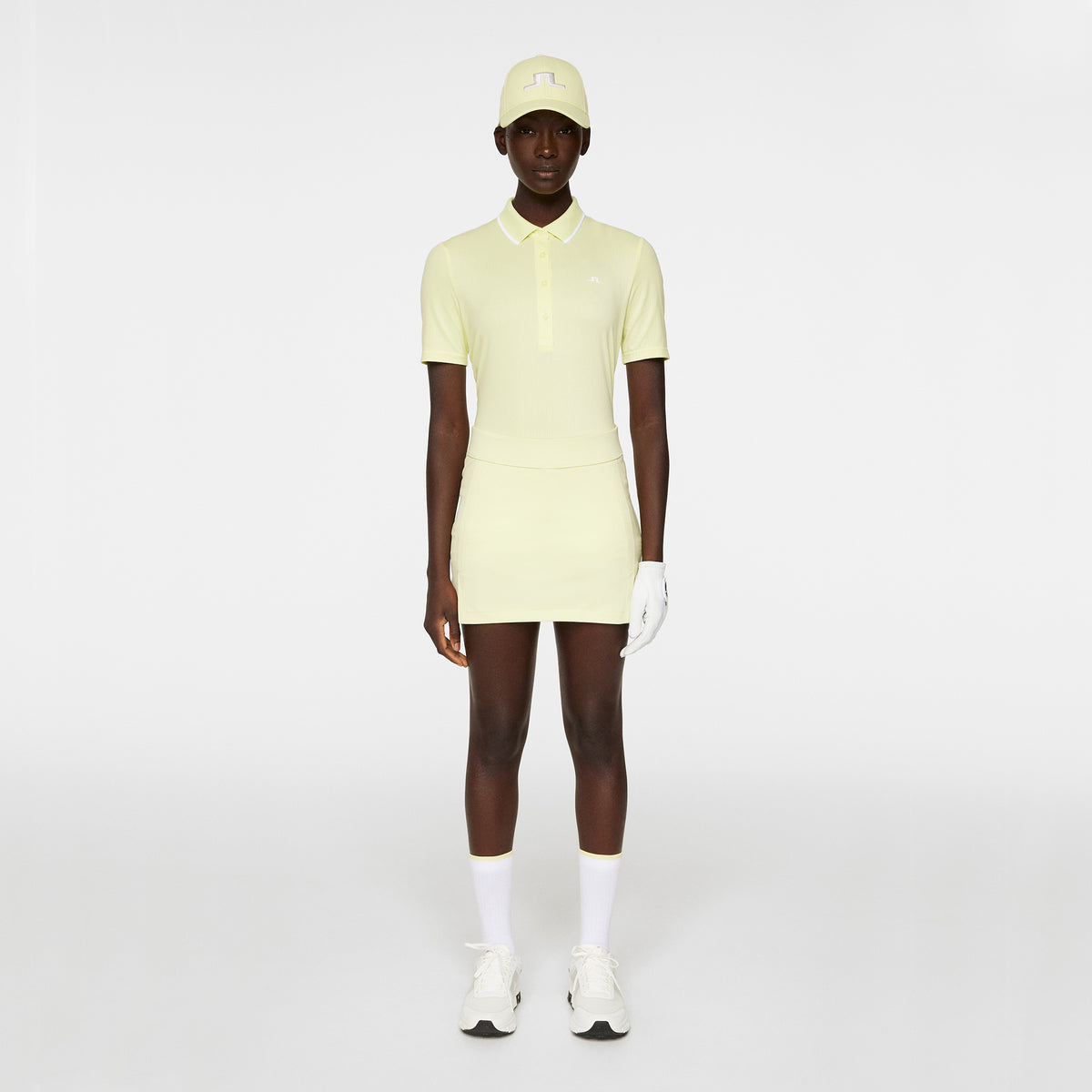 J.Lindeberg Women's Amelie Golf Skirt - Pale Lime Yellow