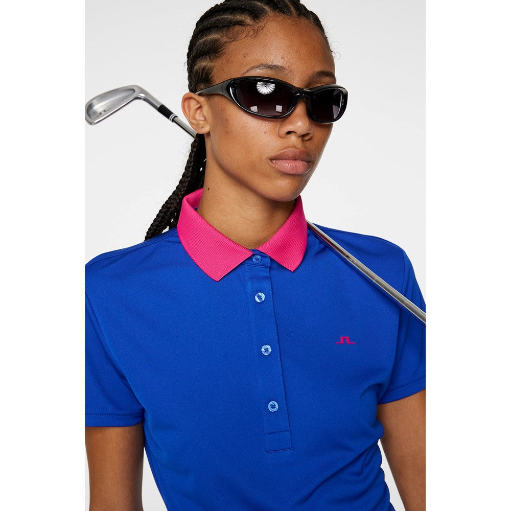 J.Lindeberg Women's Cassie Golf Polo Shirt - Club Blue