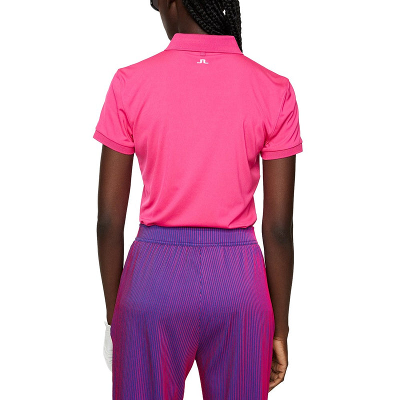 J.Lindeberg Women's Tour Tech Golf Polo Shirt - Pink Peacock