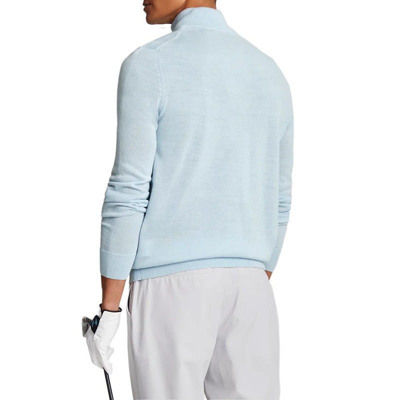 Lyle & Scott Merino Blend 1/4 Zip Knit - Club Blue