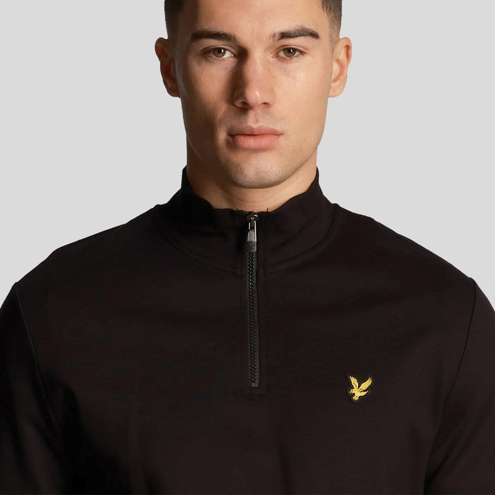 Lyle & Scott Fly Fleece Quarter Zip - Jet Black