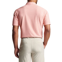 Peter Millar Quadratic Performance Mesh Polo Golf Shirt - Grapefruit