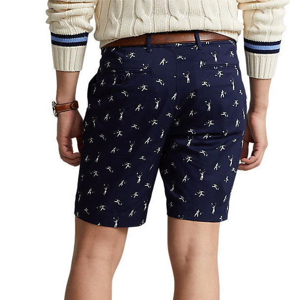 Polo Performance Ralph Lauren Printed Straight Fit Chino Short - French Navy Player