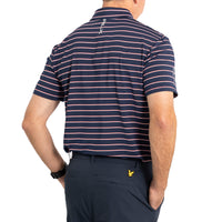 RLX Ralph Lauren YD Stripe Lightweight Airflow Polo - French Navy Multi