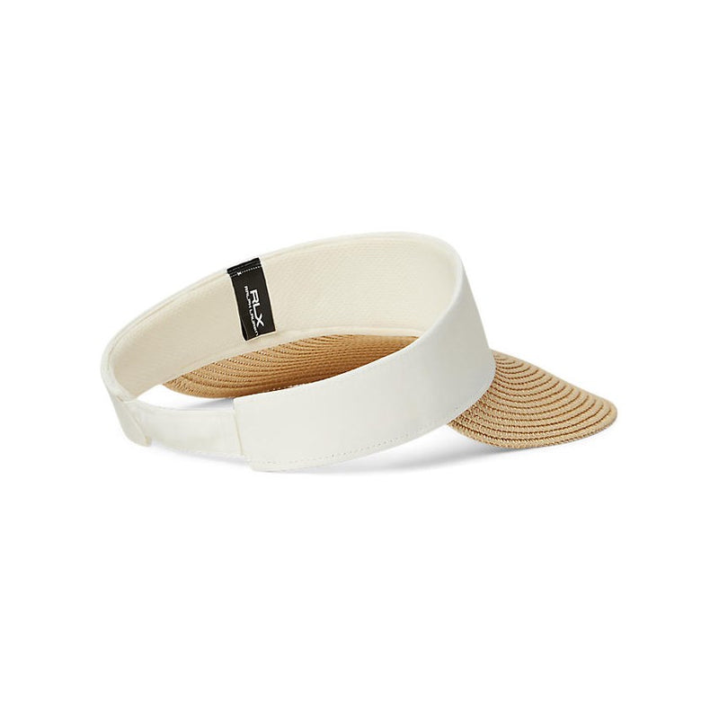 RLX Ralph Lauren Women's Straw Visor - Pure White