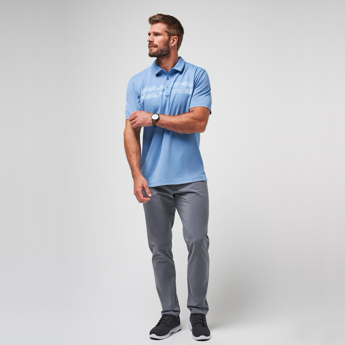 Travis Mathew Leid Back Golf Polo Shirt - Quiet Harbor