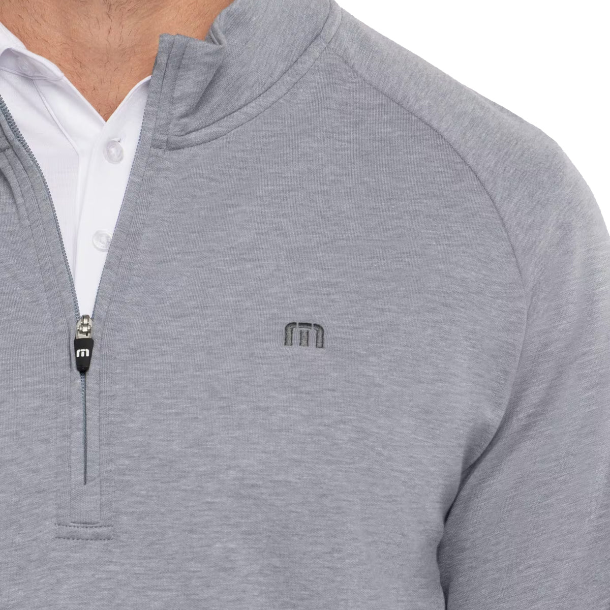 Travis Mathew Upgraded Golf Quarter Zip - Heather Grey