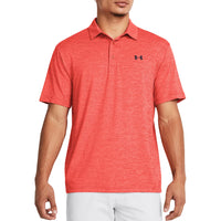 Under Armour Playoff Heather Golf Polo Shirt - Versa Red/Beta/Academy