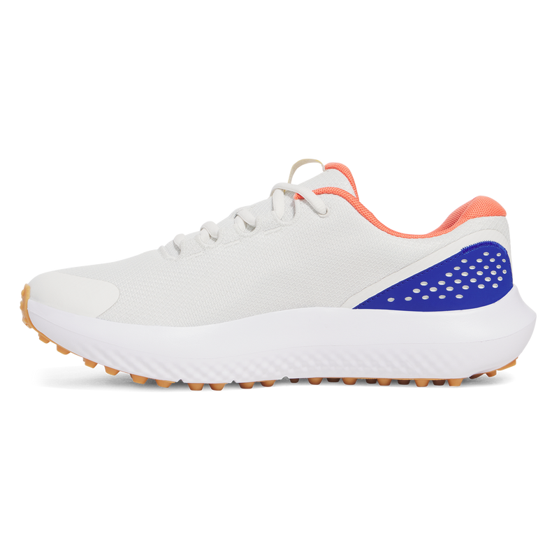 Under Armour Surge Spikeless Golf Shoes - White Clay/Royalte