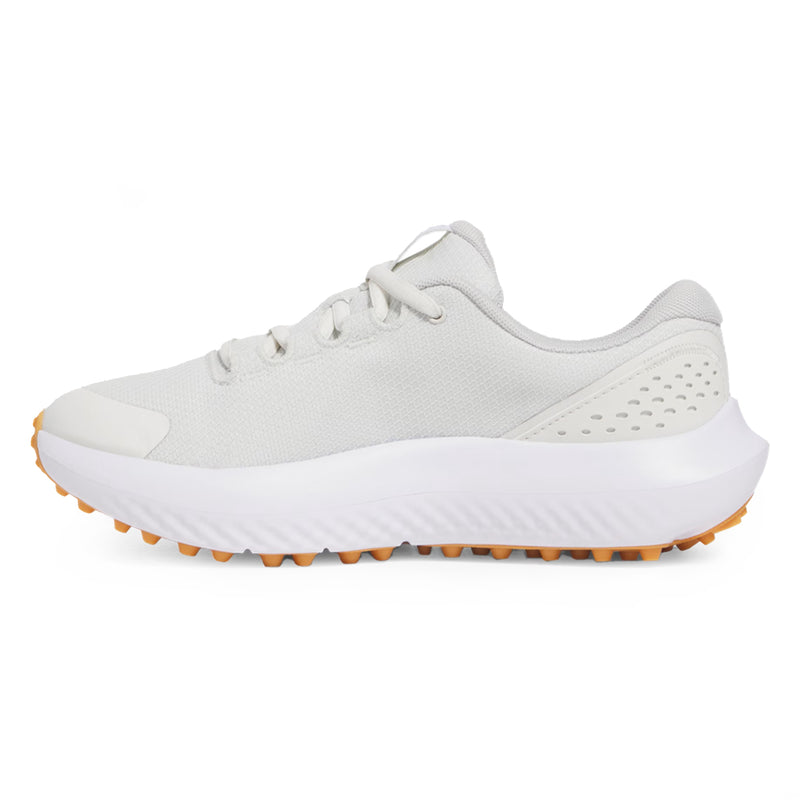 Under Armour Women's Surge Spikeless Golf Shoes - White Clay/White