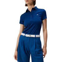 J.Lindeberg Women's Cassie Polo Golf Shirt - Dazzle Wave Estate