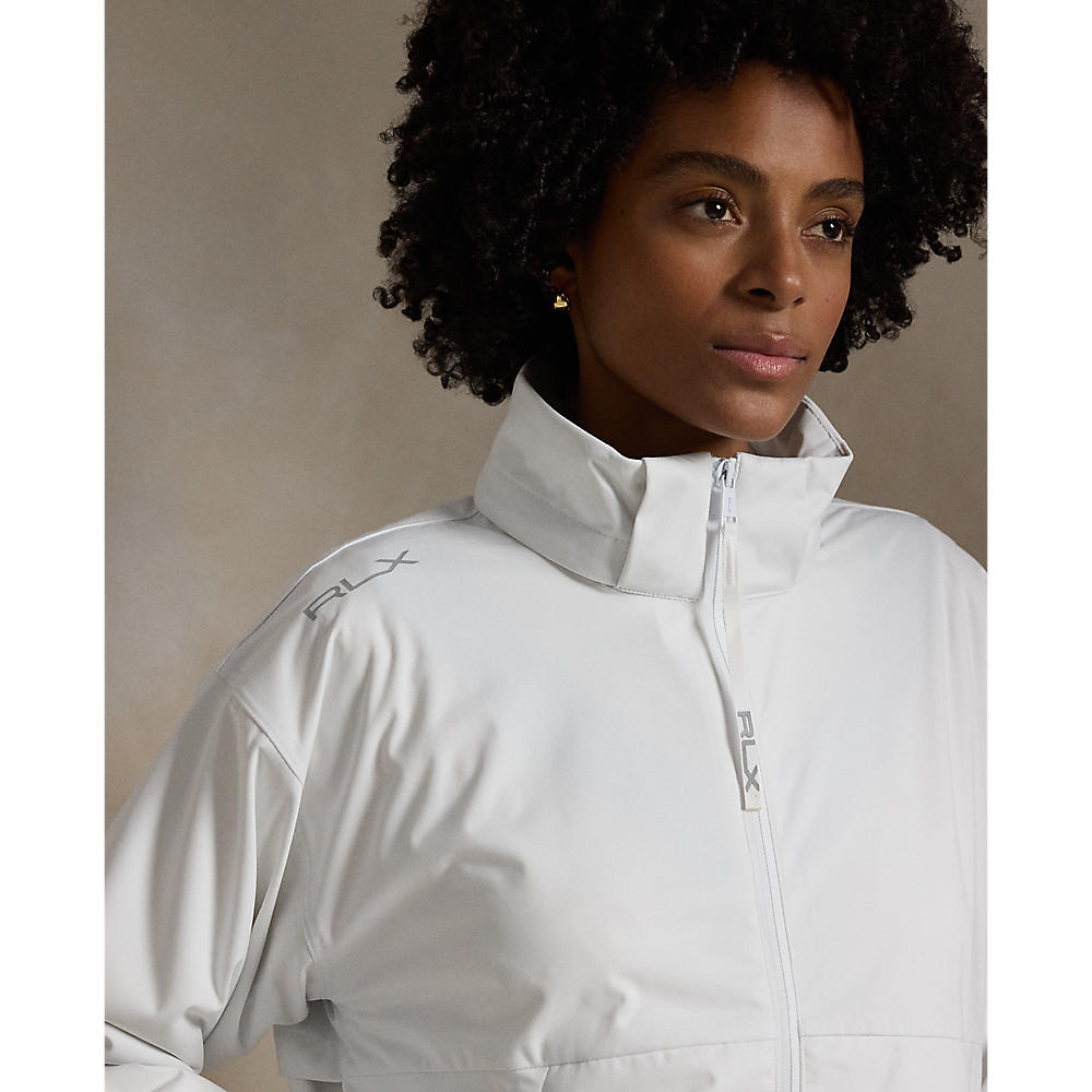 RLX Ralph Lauren Women's WaterProof Hooded Golf Jacket - Pure White