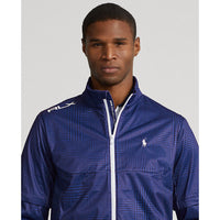 RLX Ralph Lauren Stratus Plaid Water-Repellent Full Zip Golf Jacket - French Navy Glen Plaid