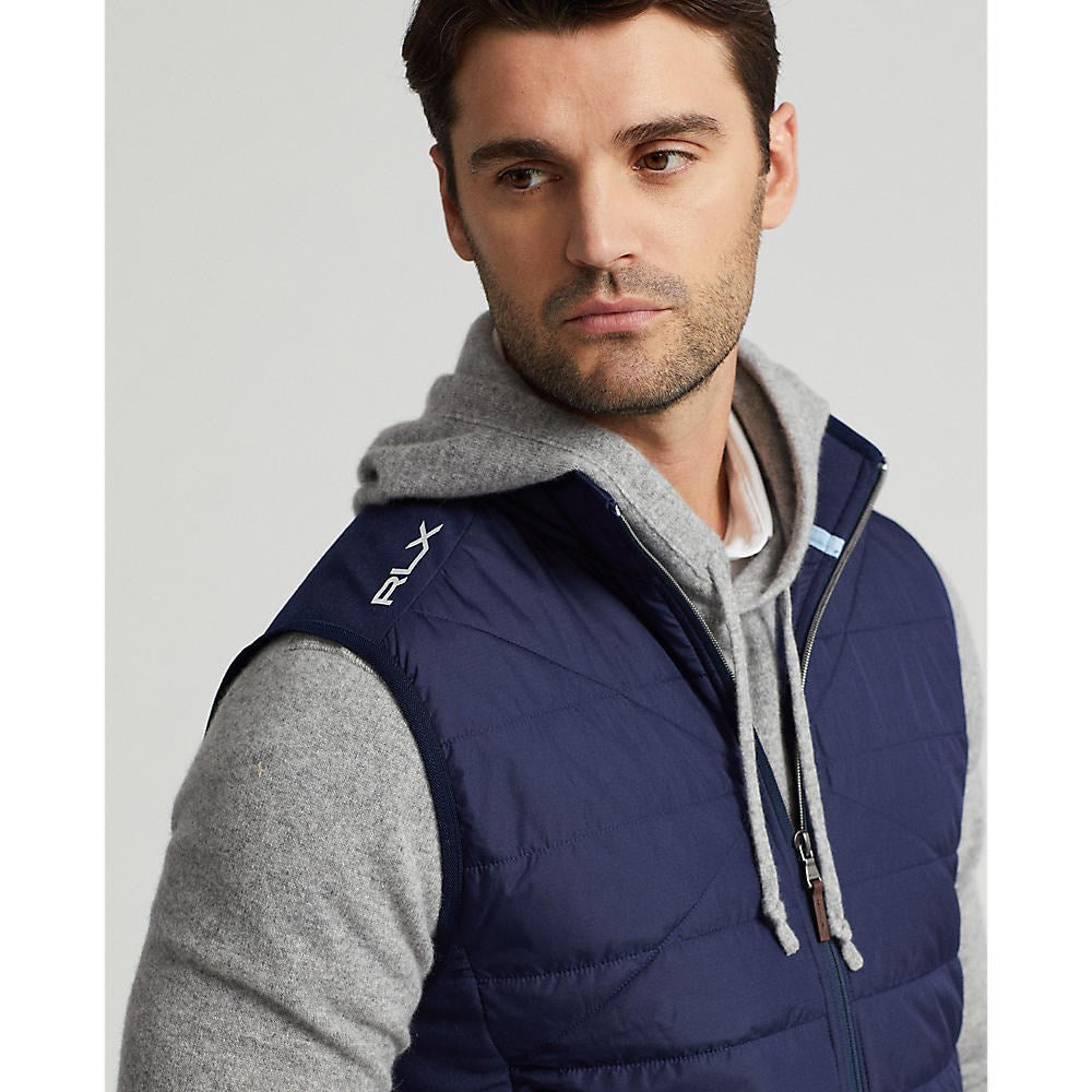 RLX Ralph Lauren Cool Wool Full Zip Golf Vest - Refined Navy