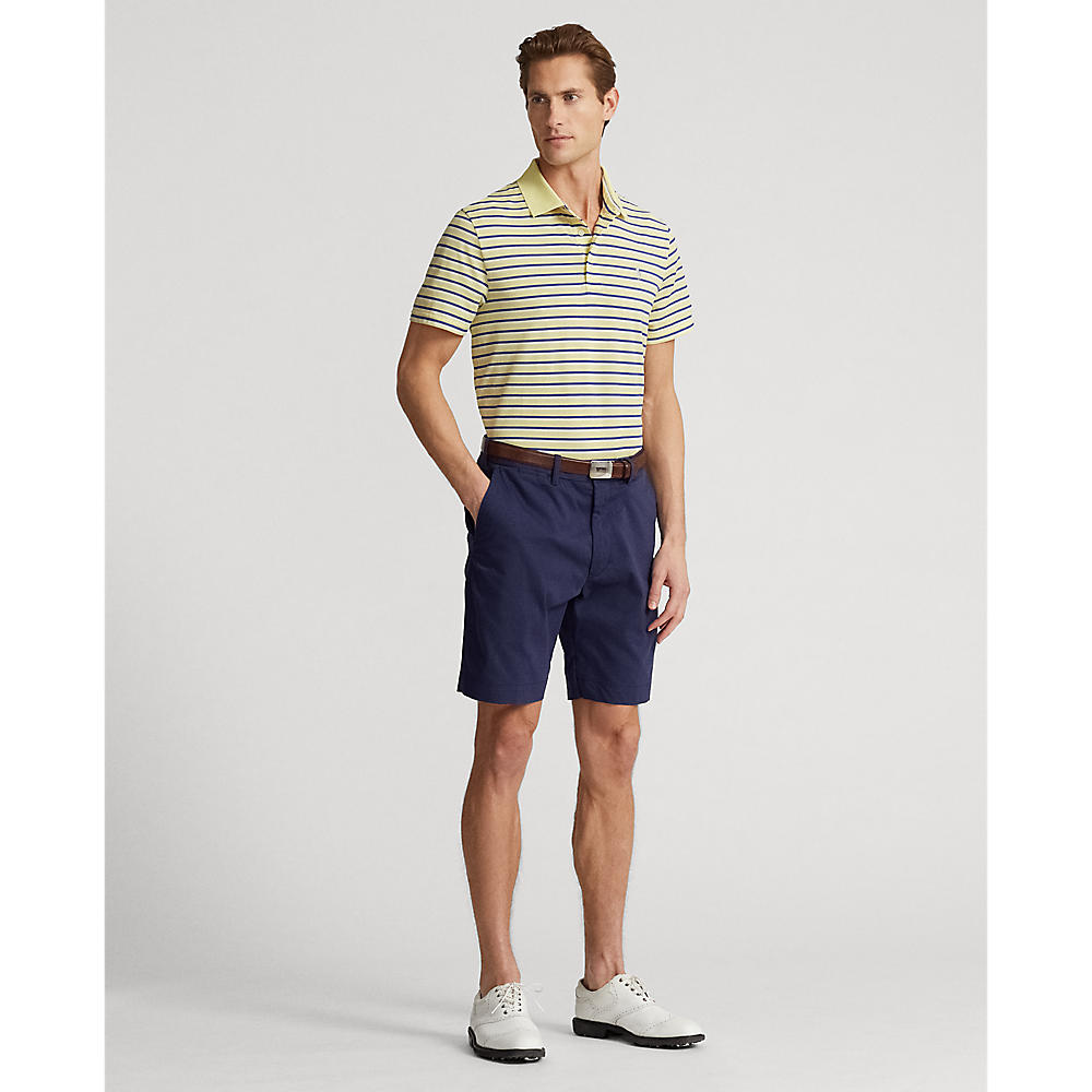 RLX Ralph Lauren Tour Pique Stripe Polo Shirt - Bristol Yellow Multi