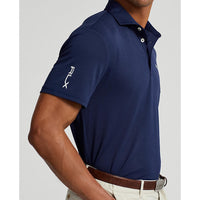 RLX Ralph Lauren Jacquard Performance Polo Shirt - Navy Herringbone