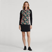 RLX Ralph Lauren Women's UV Jersey 1/4 Zip Pullover - Island Bamboo Floral Multi