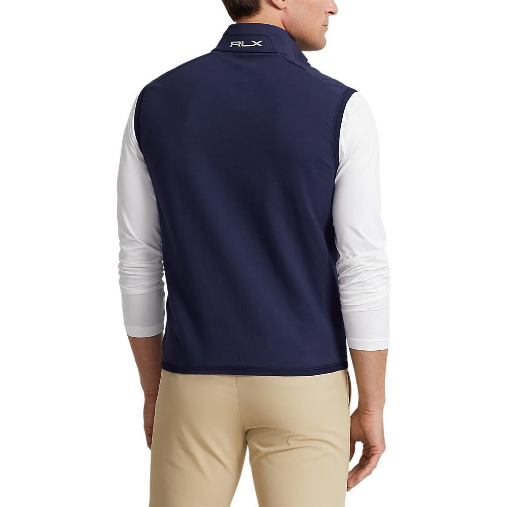 RLX Ralph Lauren Tech Terry Golf Vest - French Navy/Harvard Wine