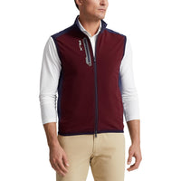 RLX Ralph Lauren Tech Terry Golf Vest - French Navy/Harvard Wine