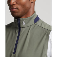 RLX Ralph Lauren Stretch Jersey 1/4 Zip Golf Vest - Fossil Green