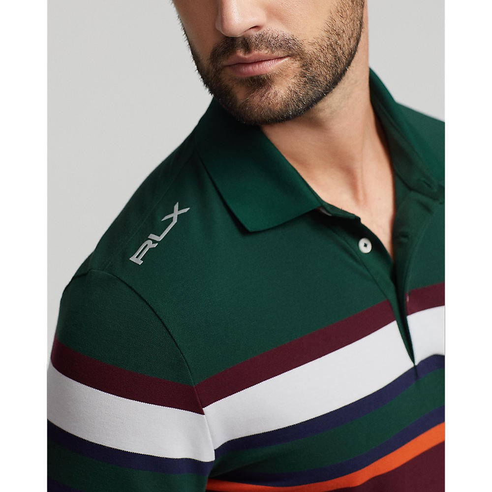 RLX Ralph Lauren Performance Pique Golf Polo Shirt - Hunt Club Green Multi