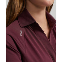 RLX Ralph Lauren Women's Tour Performance V-Neck Golf Shirt - Harvard Wine