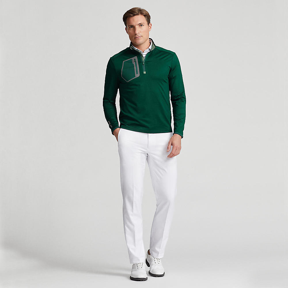 RLX Ralph Lauren Driver Luxury Jersey Golf Pullover - Hunt Club Green