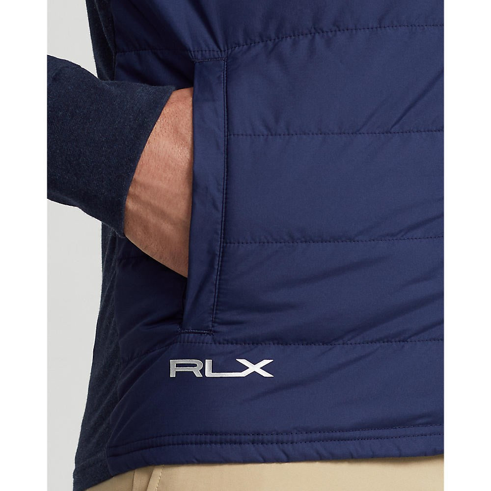 RLX Ralph Lauren Full Zip Fine Gauge Terry Cardigan - Medieval Blue Heather