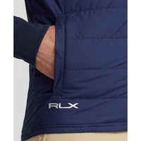 RLX Ralph Lauren Full Zip Fine Gauge Terry Cardigan - Medieval Blue Heather