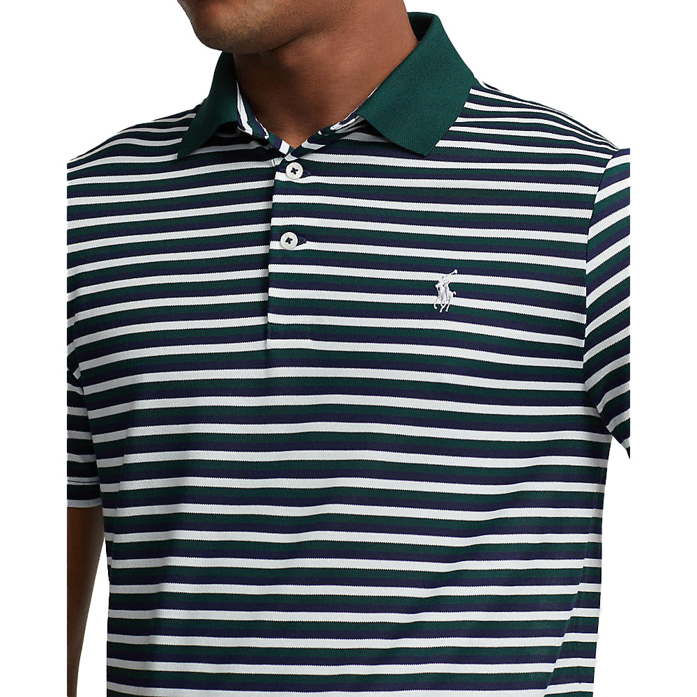 RLX Ralph Lauren Tour Pique Polo Golf Shirt - Hunt Green Multi