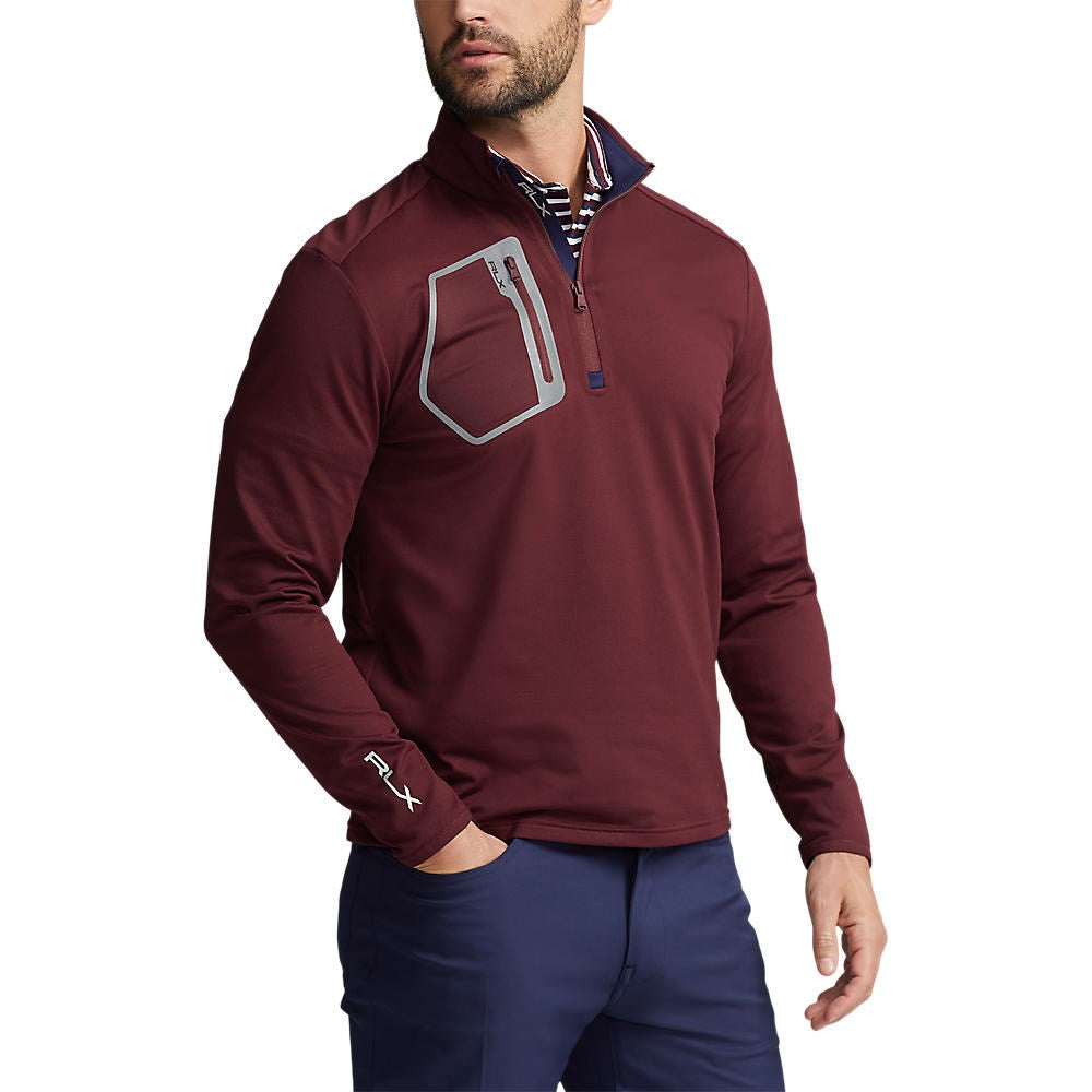 RLX Ralph Lauren Driver Luxury Jersey Pullover - Harvard Wine